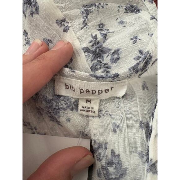 Blu Pepper Floral Ruffle Mini Dress - - Size M - Picture 3 of 4